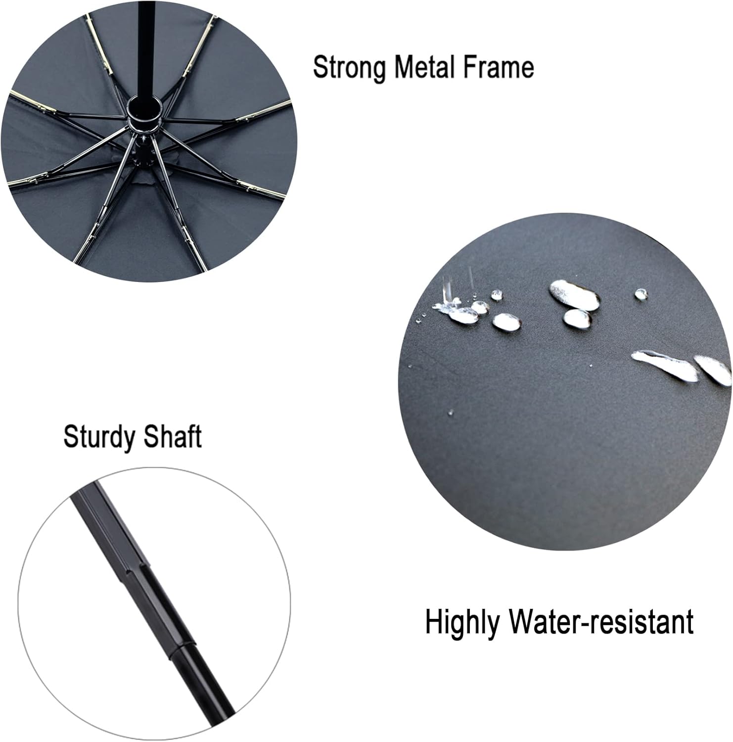 NPCQUN Windproof Travel Umbrella - Compact Lightweight Automatic