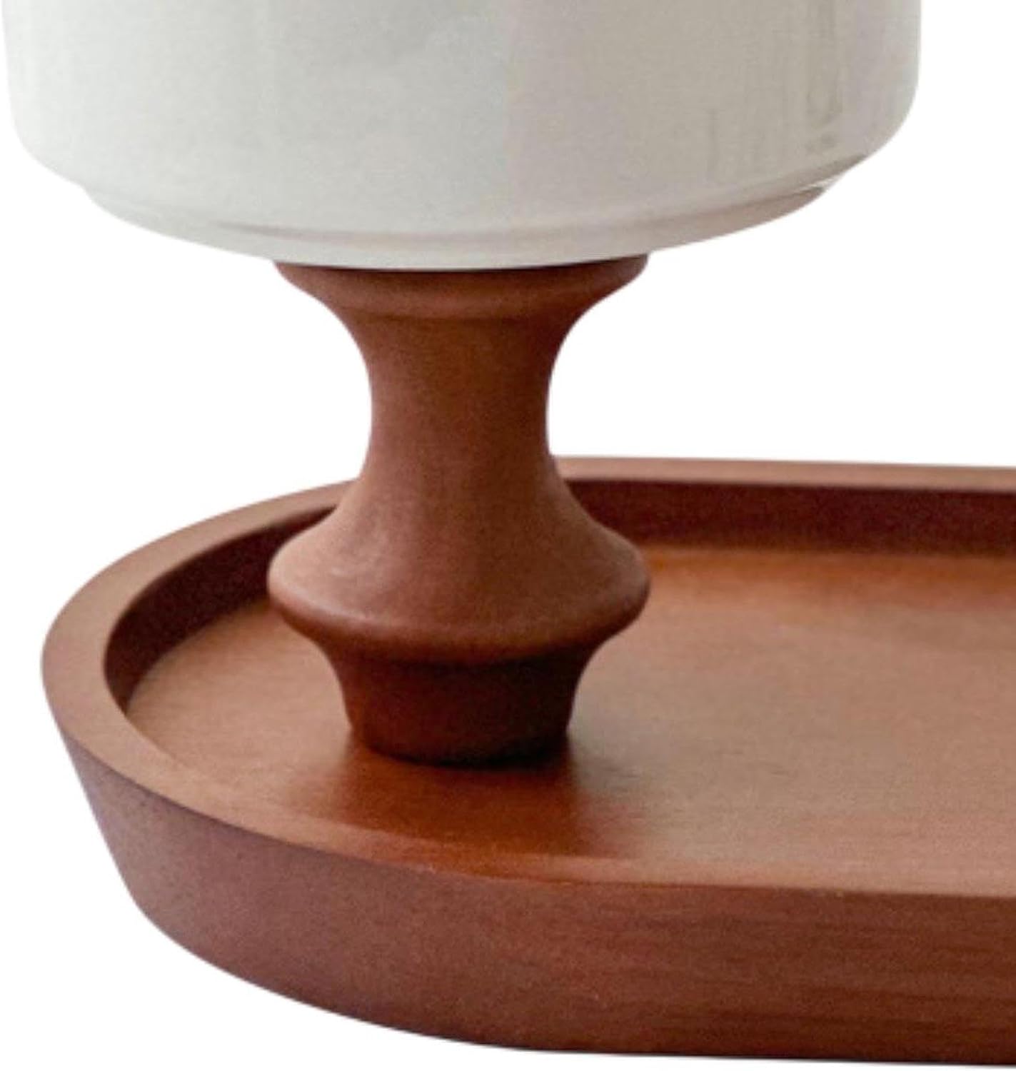 FytStycale 220ml Ceramic Candle Container with Wood Tray 1