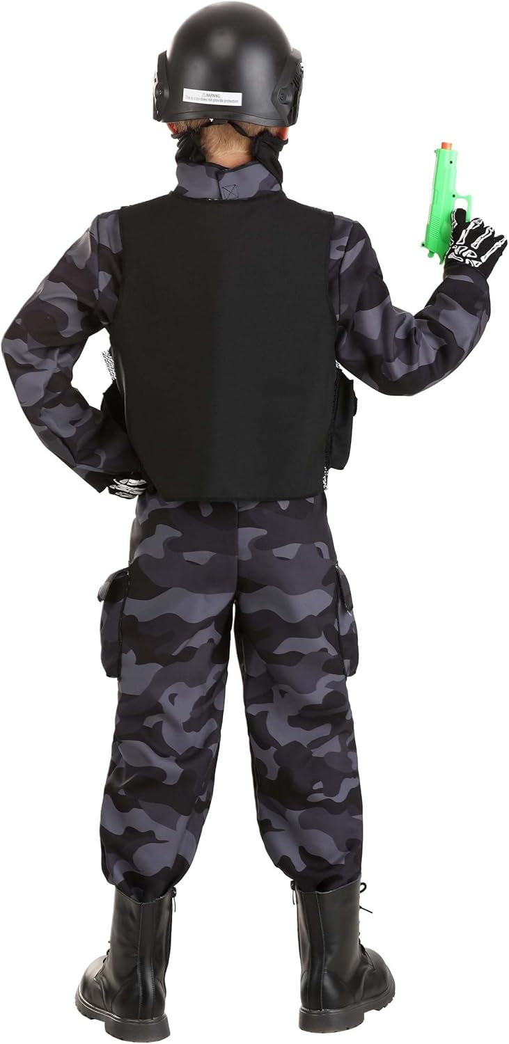 Kids Navy Midnight Commando Costume Set 1
