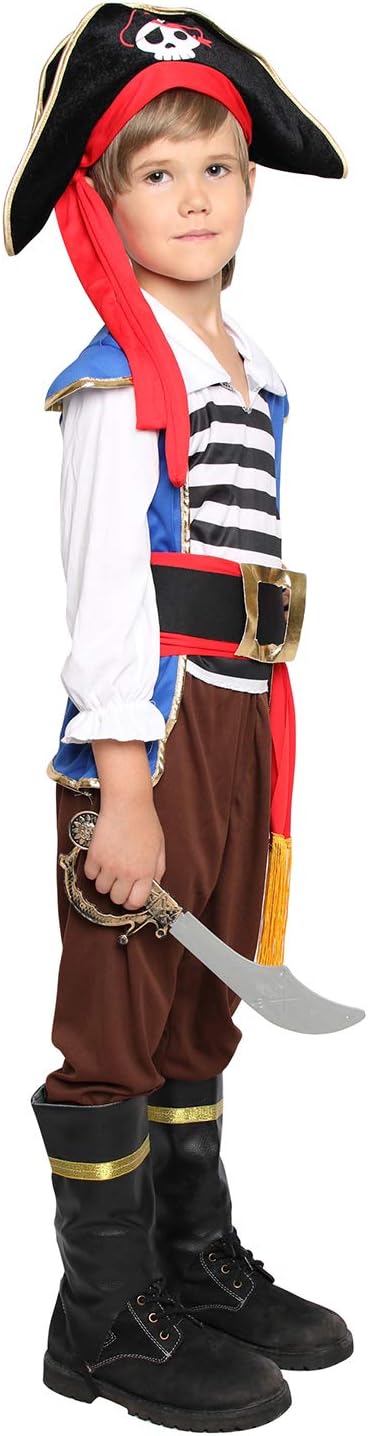 Kids Pirate Costume Boys Deluxe Halloween Set
