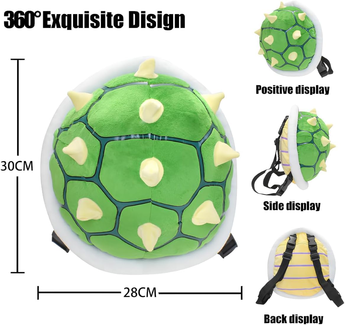 ZHYPFF Green Ultra Yellow Spiked Turtle Shell Backpack 1