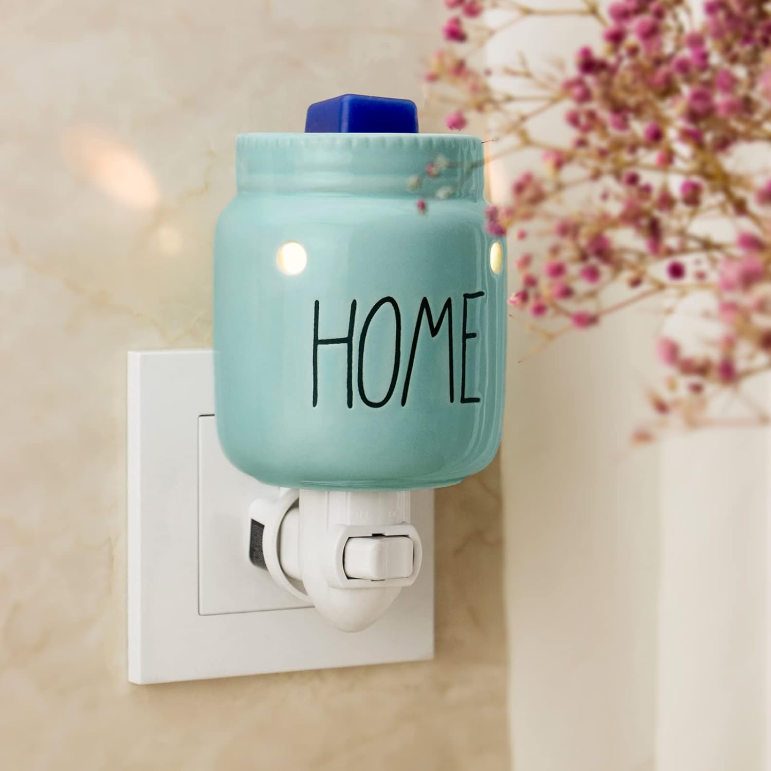 STAR MOON Ceramic Wax Melt Warmer with Macaron Blue