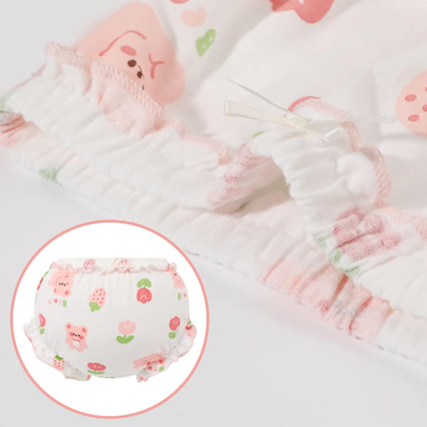 Baby Girls Diapers Covers Soft Ruffle Bloomers 6 Pack