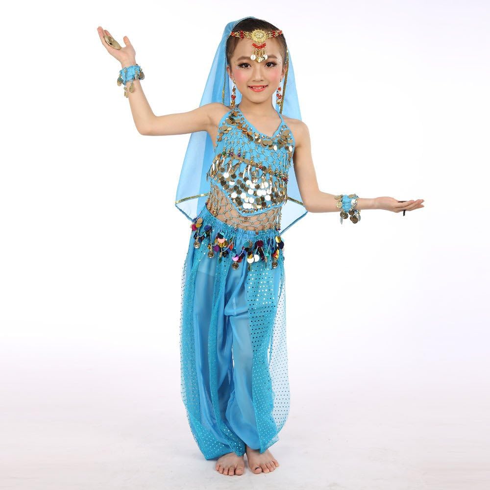 Indian Belly Dance Girls Outfit 2 Piece Set for Kids