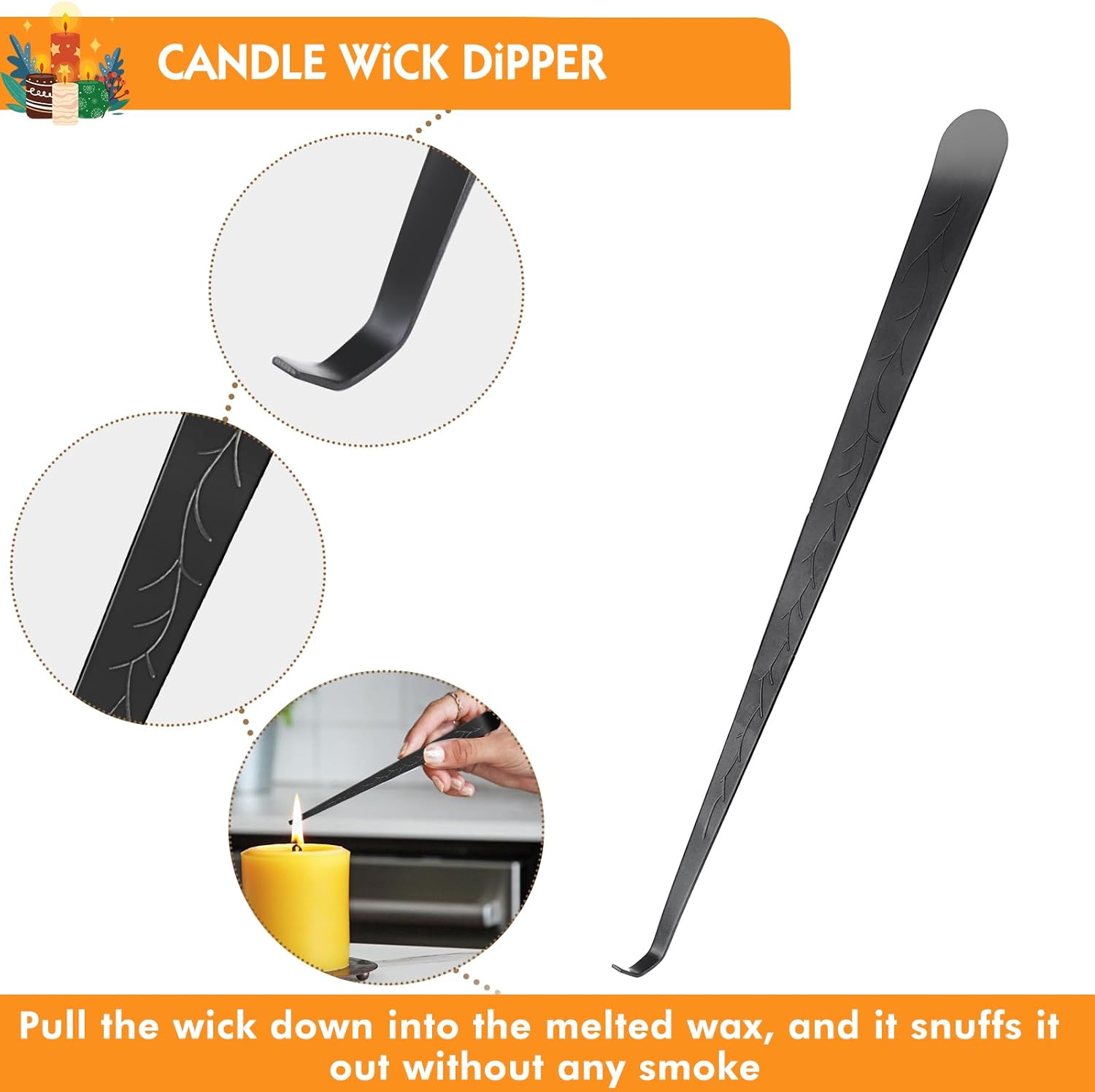 LILANGLI 4 in 1 Candle Accessories Kit - Black
