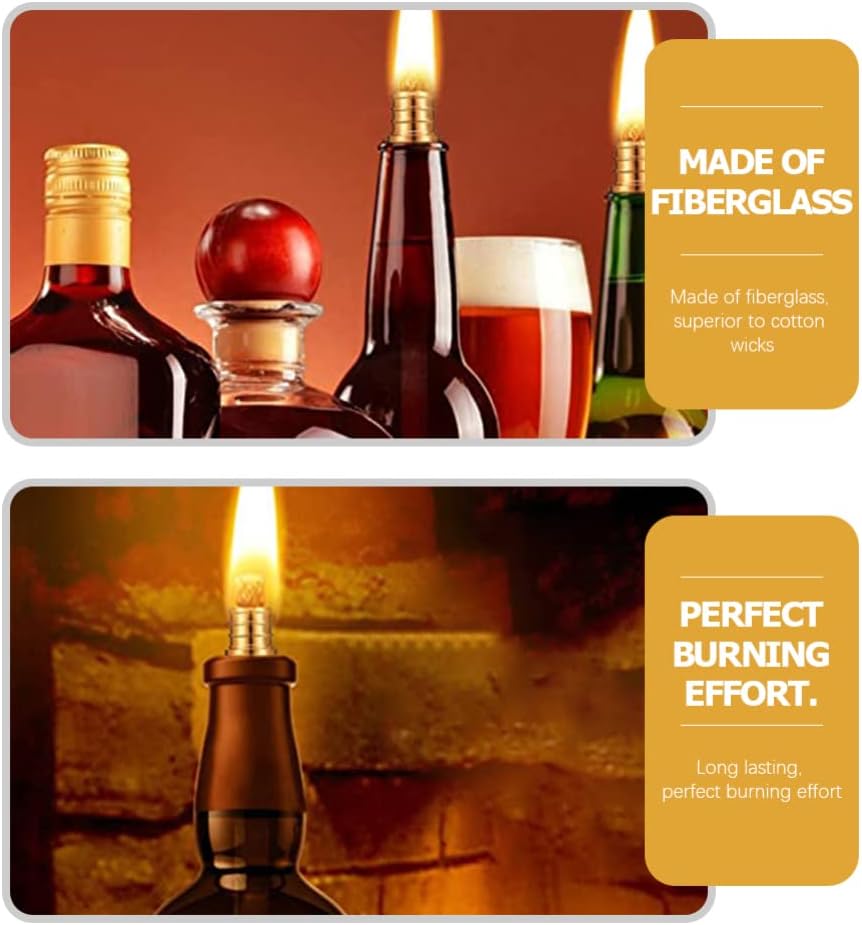 ARTIBETTER 6pcs Kerosene Wick Replacement for Oil Lantern DIY Torch