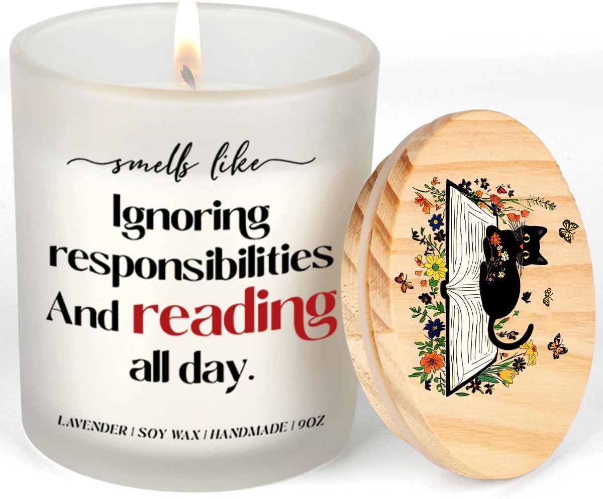 Book Lovers Candle 9Oz - Lavender Scented Gift