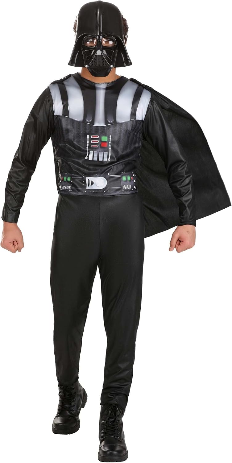 STAR WARS Darth Vader Youth Halloween Costume - Printed Jumpsuit with Cape and Mask