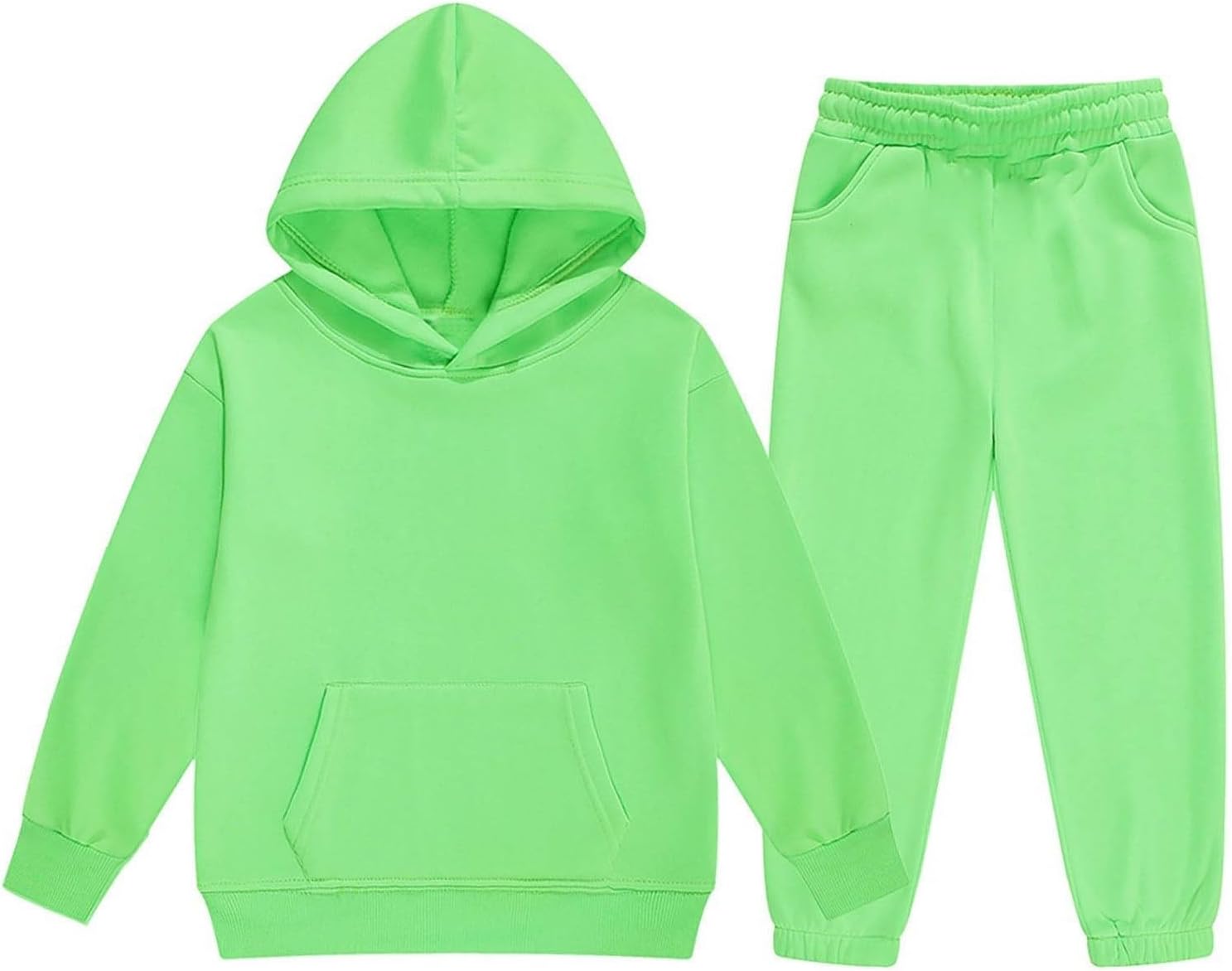 Kids Solid Sweatshirt Sweatpants Set