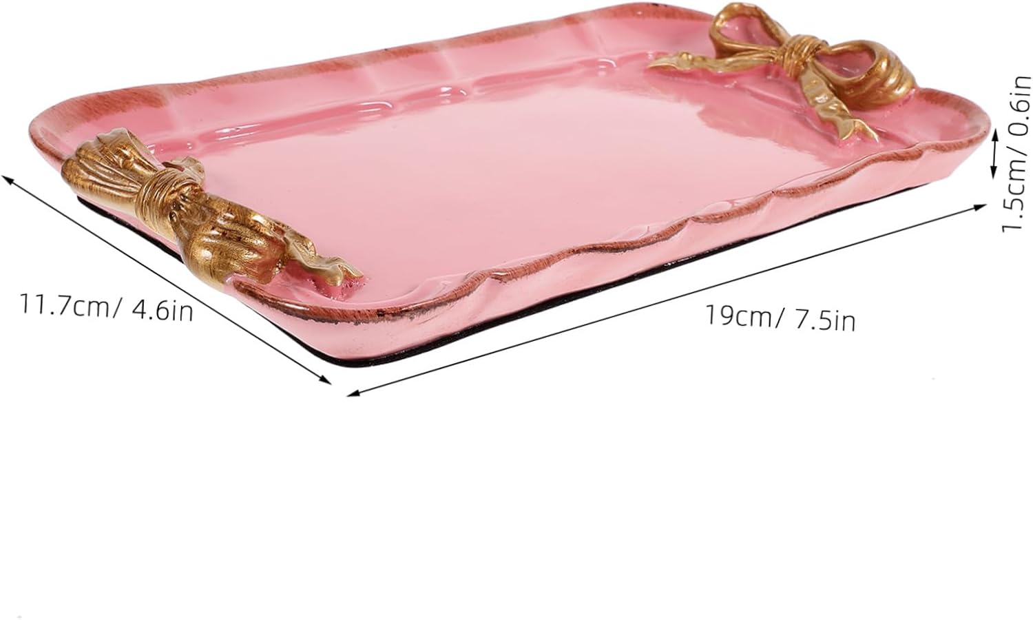 PRETYZOOM Resin Decorative Serving Tray
