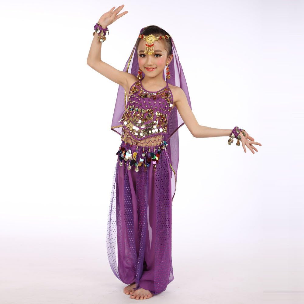 Girls Belly Dance 2 Piece Summer Set with Tutu and Handmade Onesie