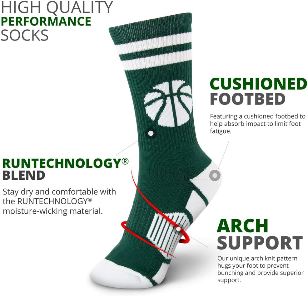 ChalkTalkSPORTS Basketball Mid-Calf Socks - Youth Adult Sizes