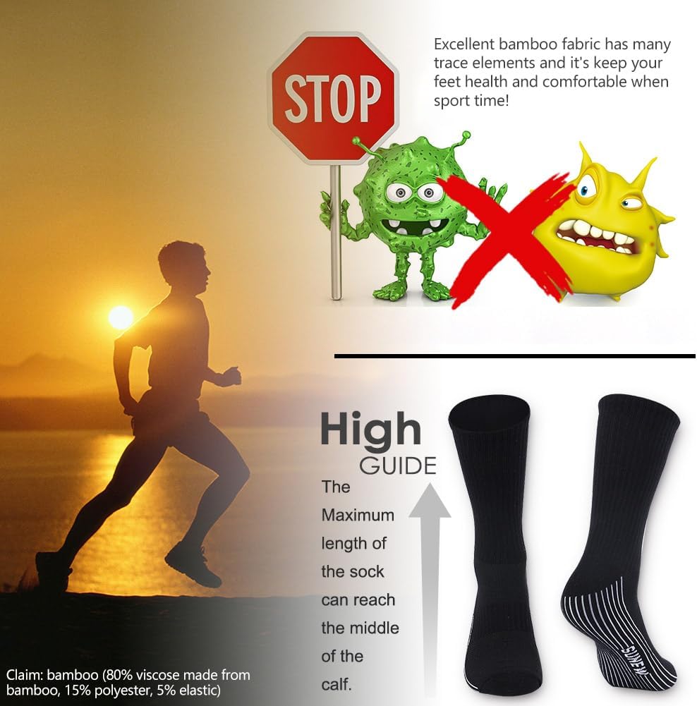 Sunew Viscose Bamboo Socks 6 Pairs Unisex Comfort