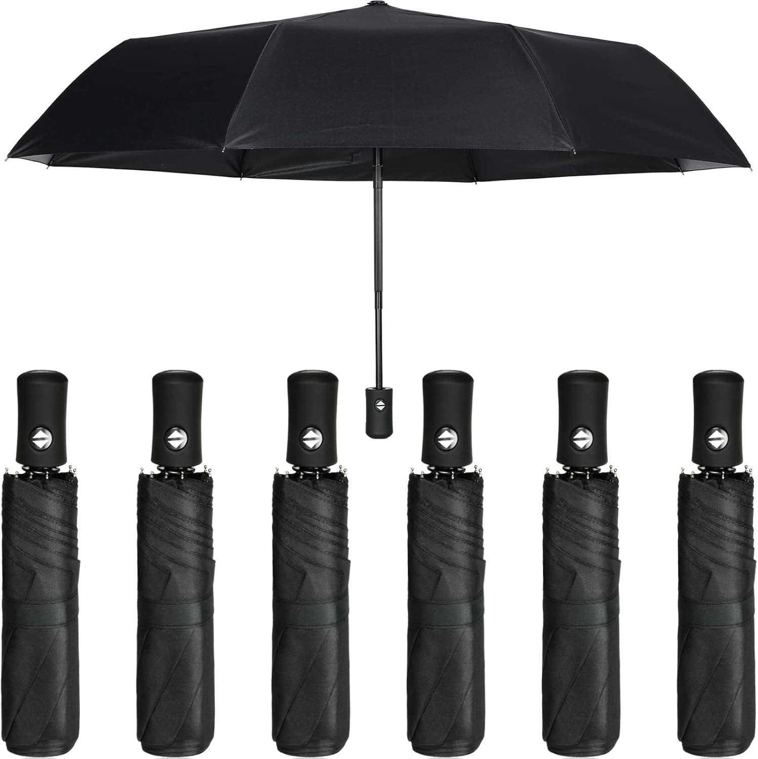 Jexine 6 Pcs Foldable Windproof Umbrellas