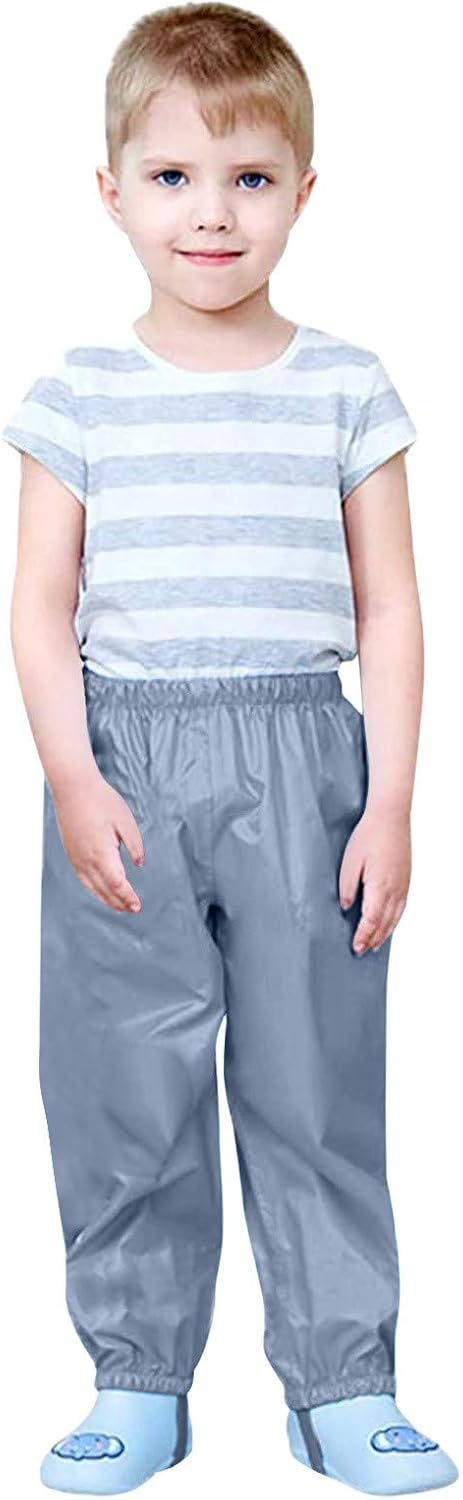 Waterproof Rain Pants for Kids Toddlers Unisex