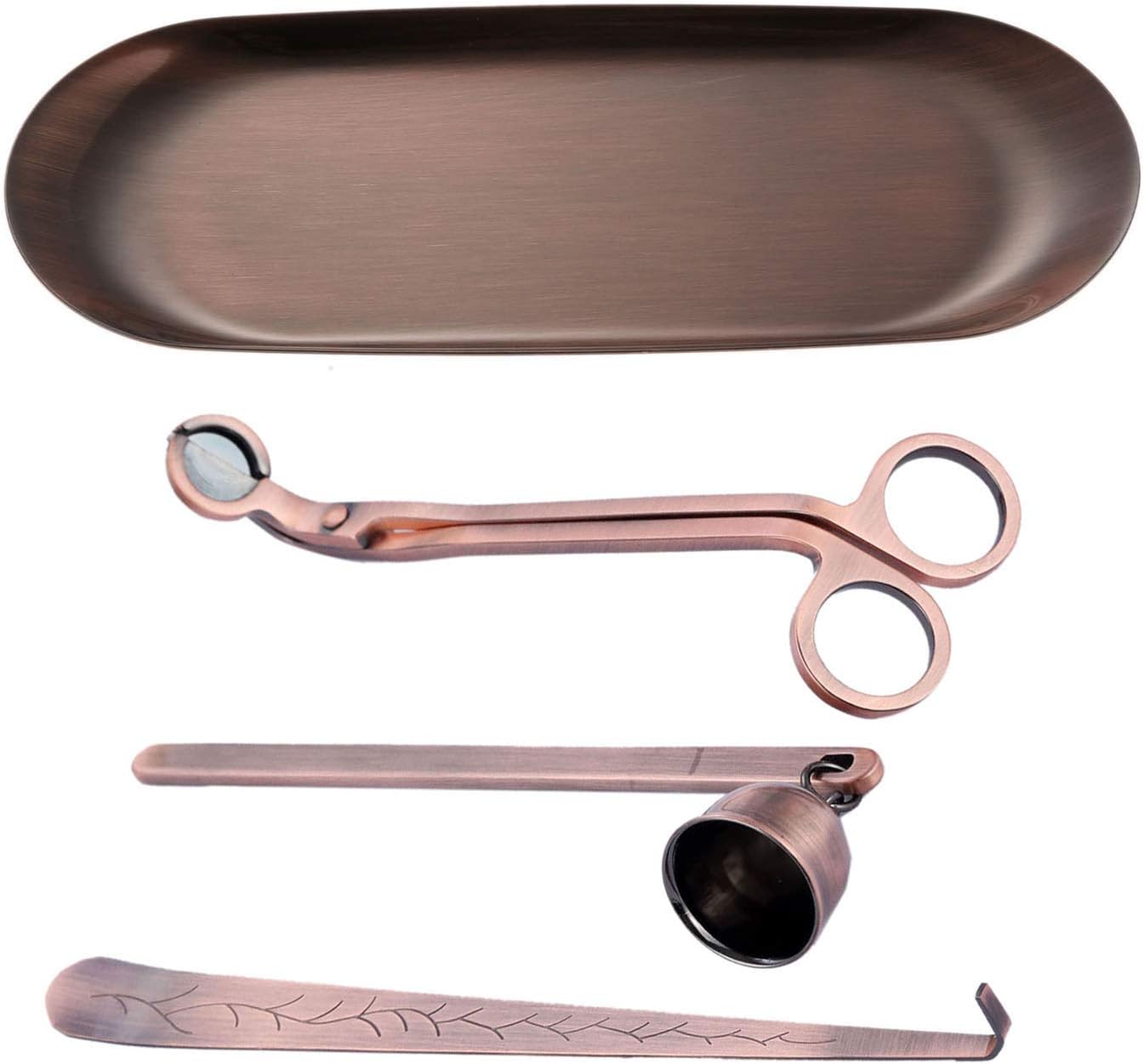 MUXSAM 4 in 1 Candle Accessory Set - Red Bronze 1