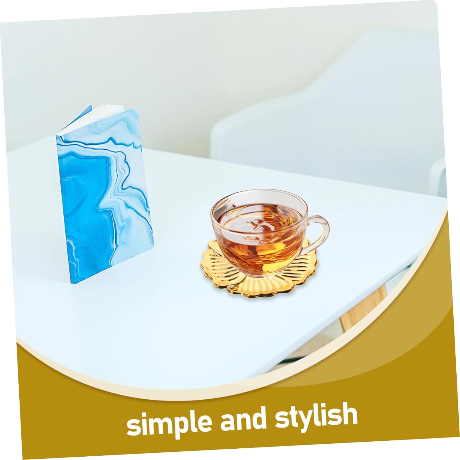 PRETYZOOM Iron Decorative Tray for Candle Teacup Jewelry