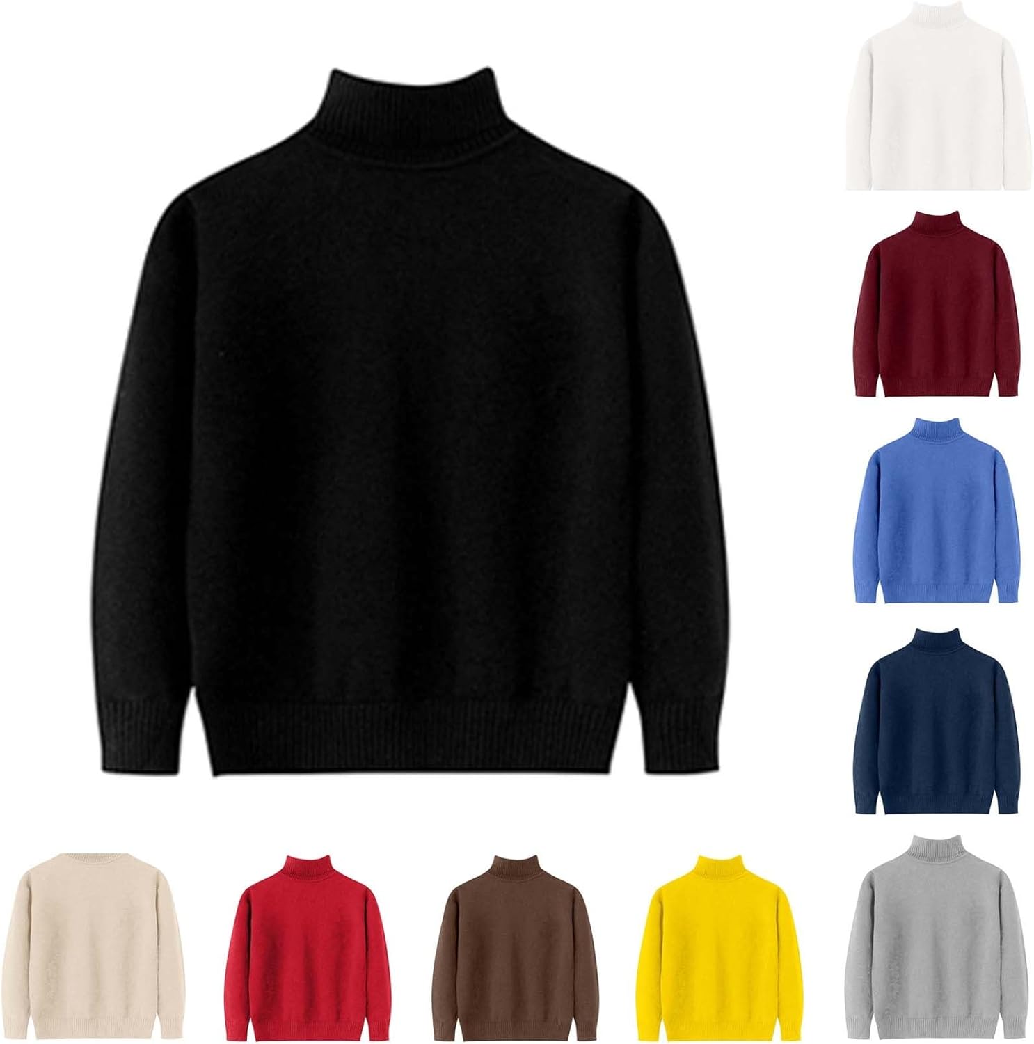 Kids Winter Fleece Turtle Neck Sweater for Fall