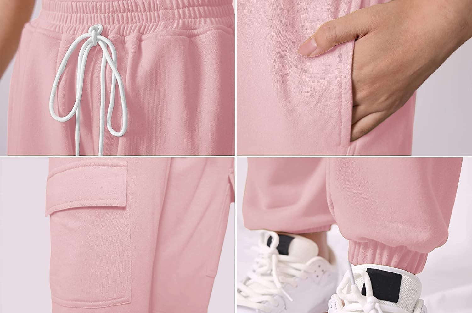 SANGTREE Girls Drawstring Cargo Jogger Pants