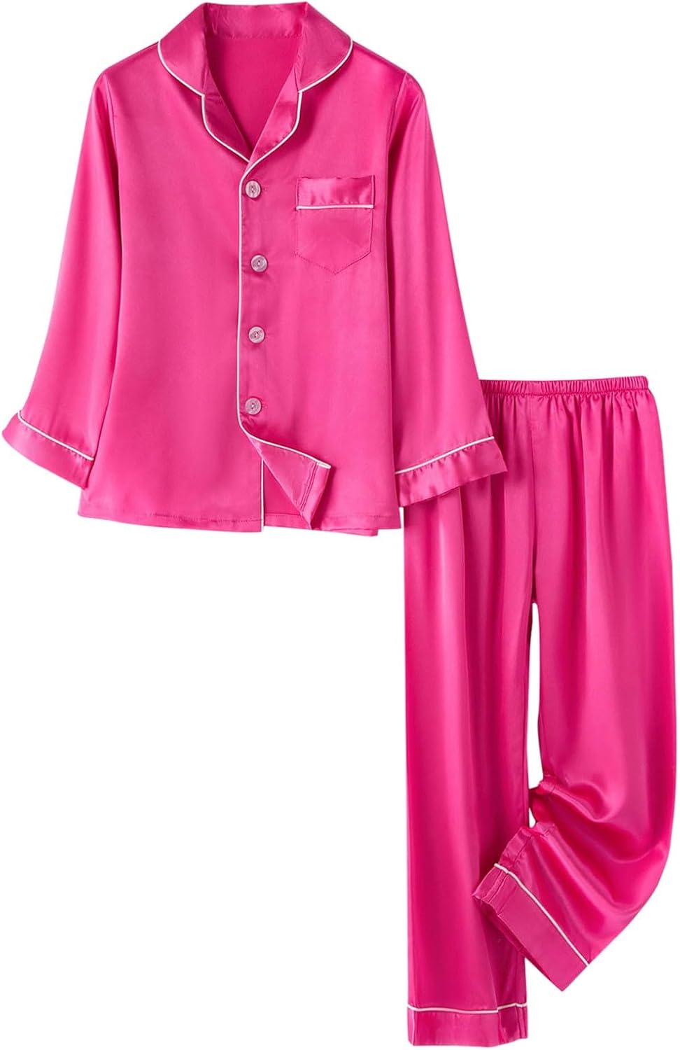 Unisex Toddler Silk Pajama Set for Boy and Girl