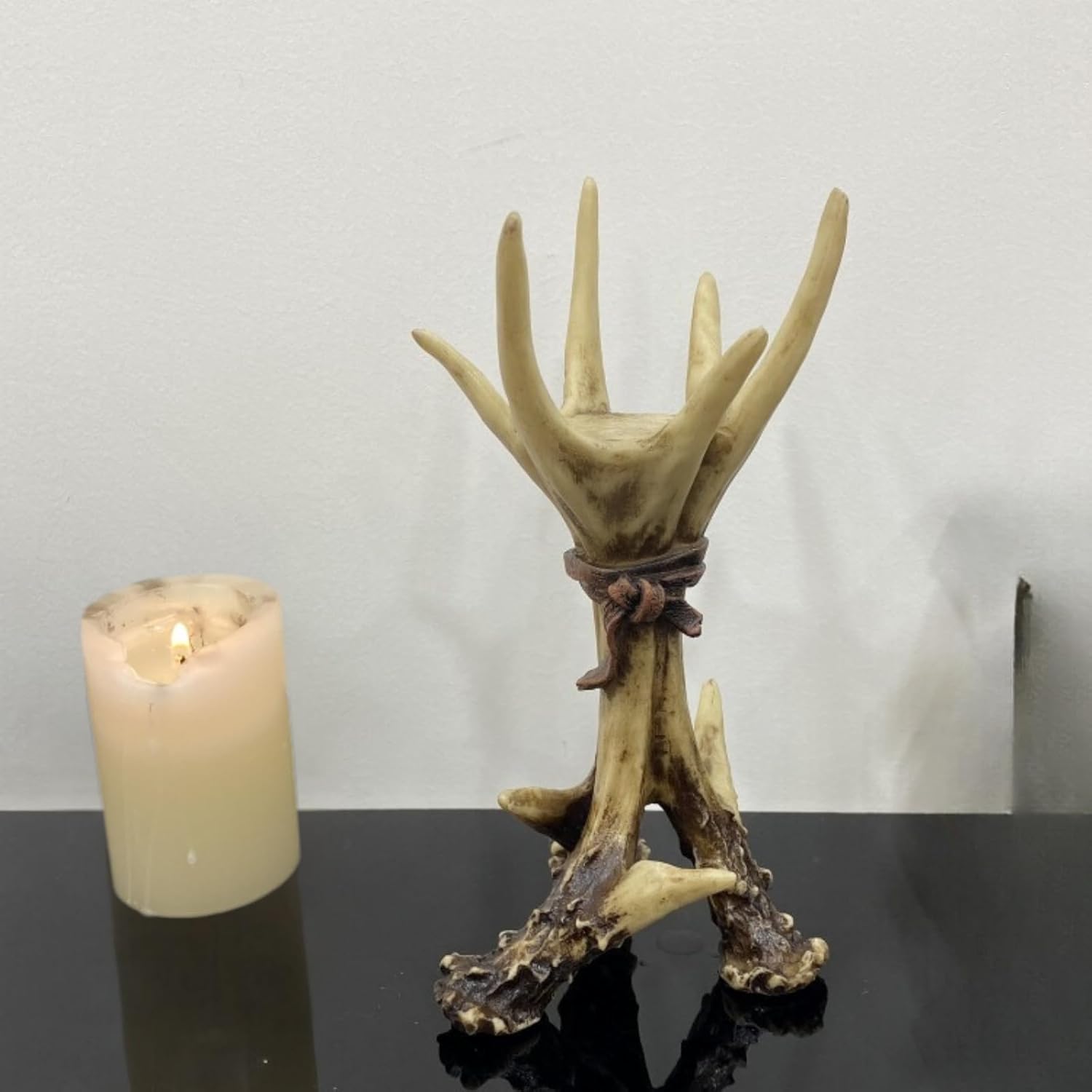 ZOLLZIRR Deer Antler Candlestick Holder