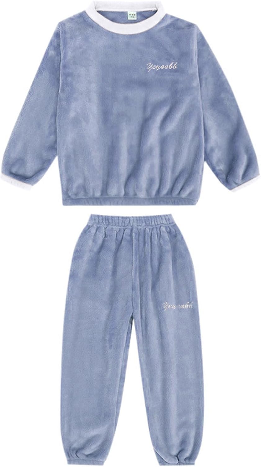 Winter Flannel Sweatshirt Set for Girls and Boys
