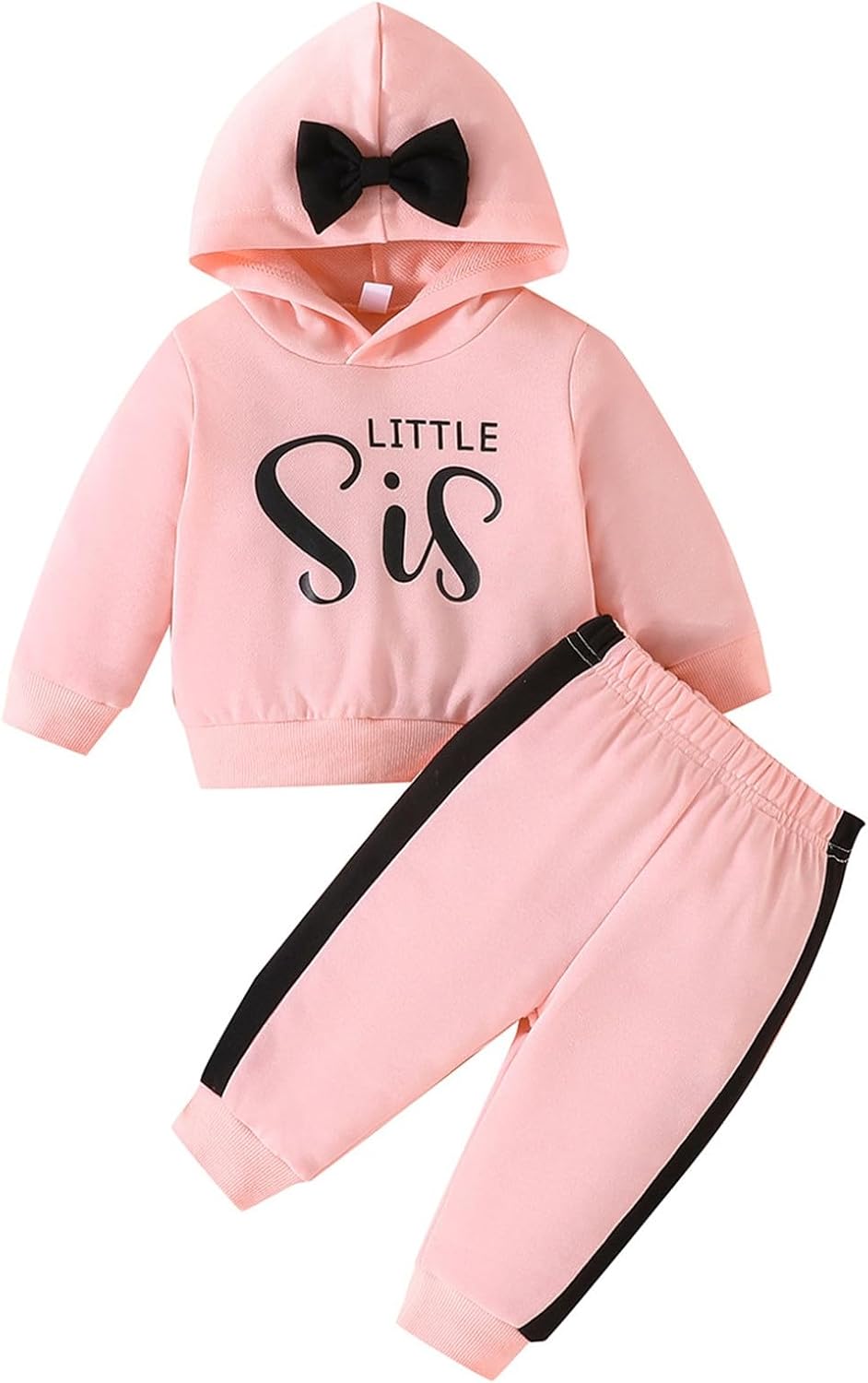 Cute Toddler Girl Hoodie Pants Set