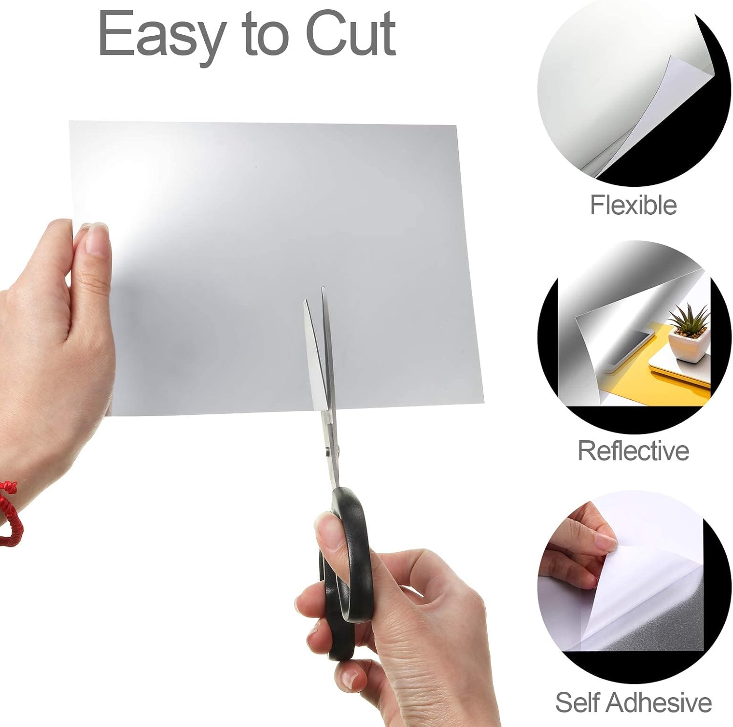 18Pcs Acrylic Mirror Tiles Self-Adhesive Removable Wall Stickers