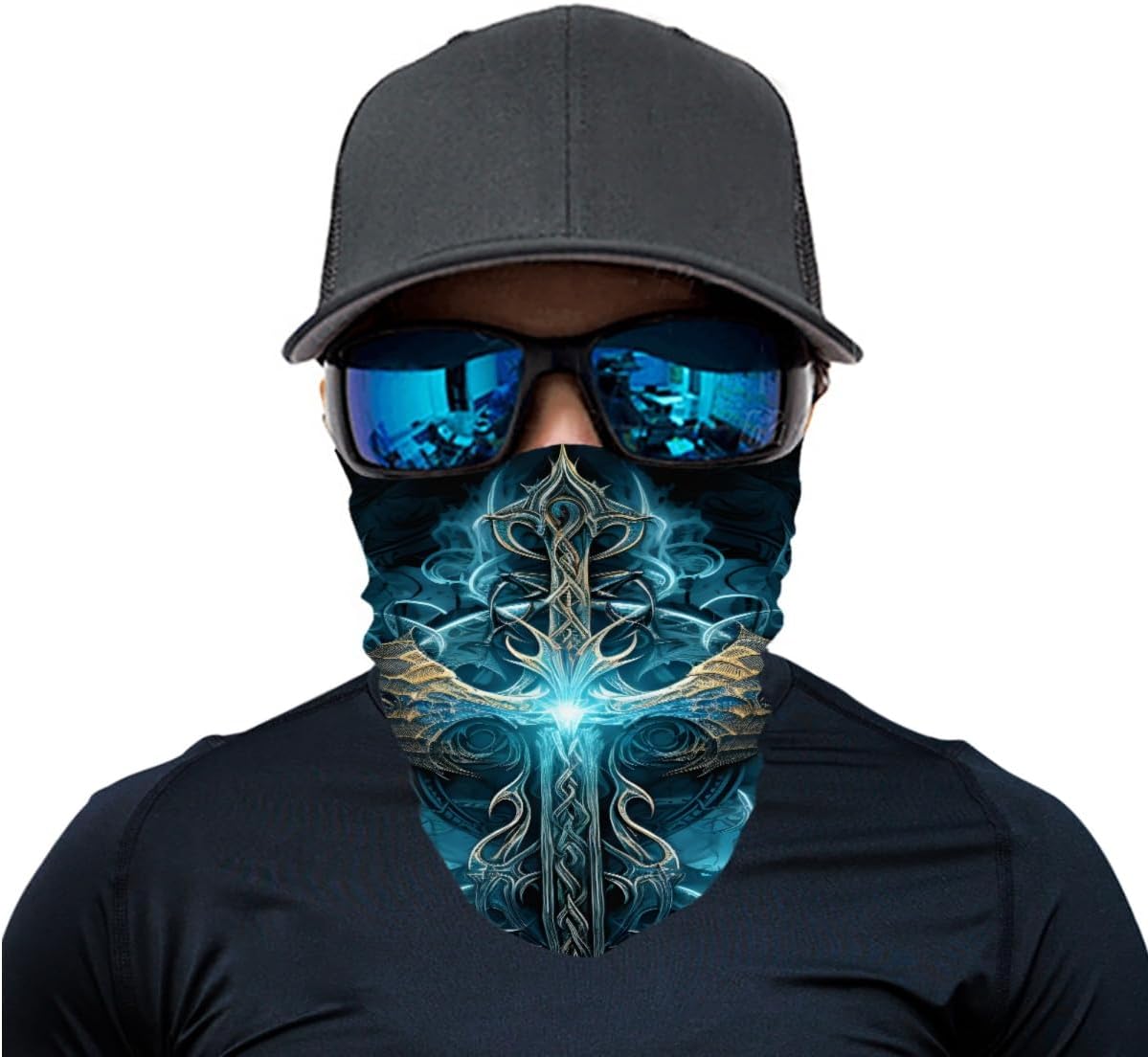 GLUDEAR 4 Pack Reusable Face Bandanas for Men Women 1