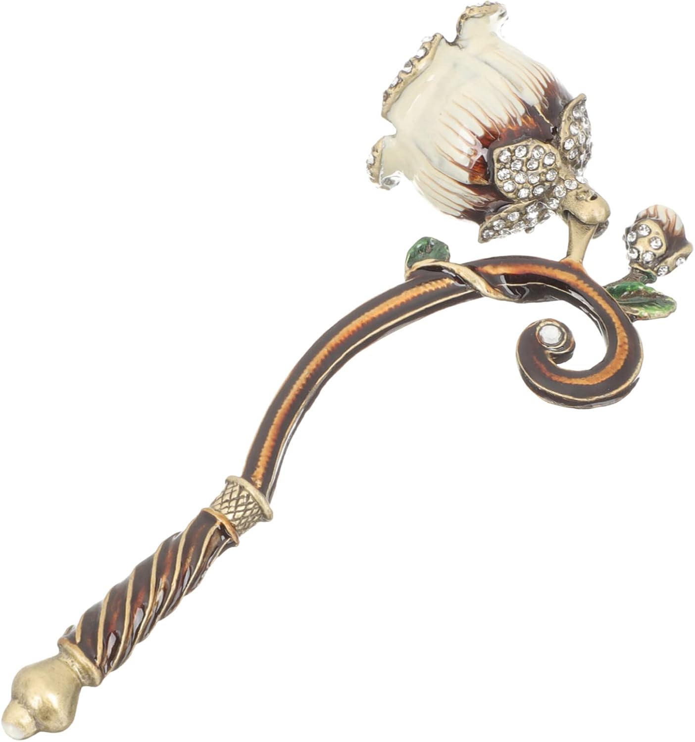 Candle Snuffer with Painted Flower Design