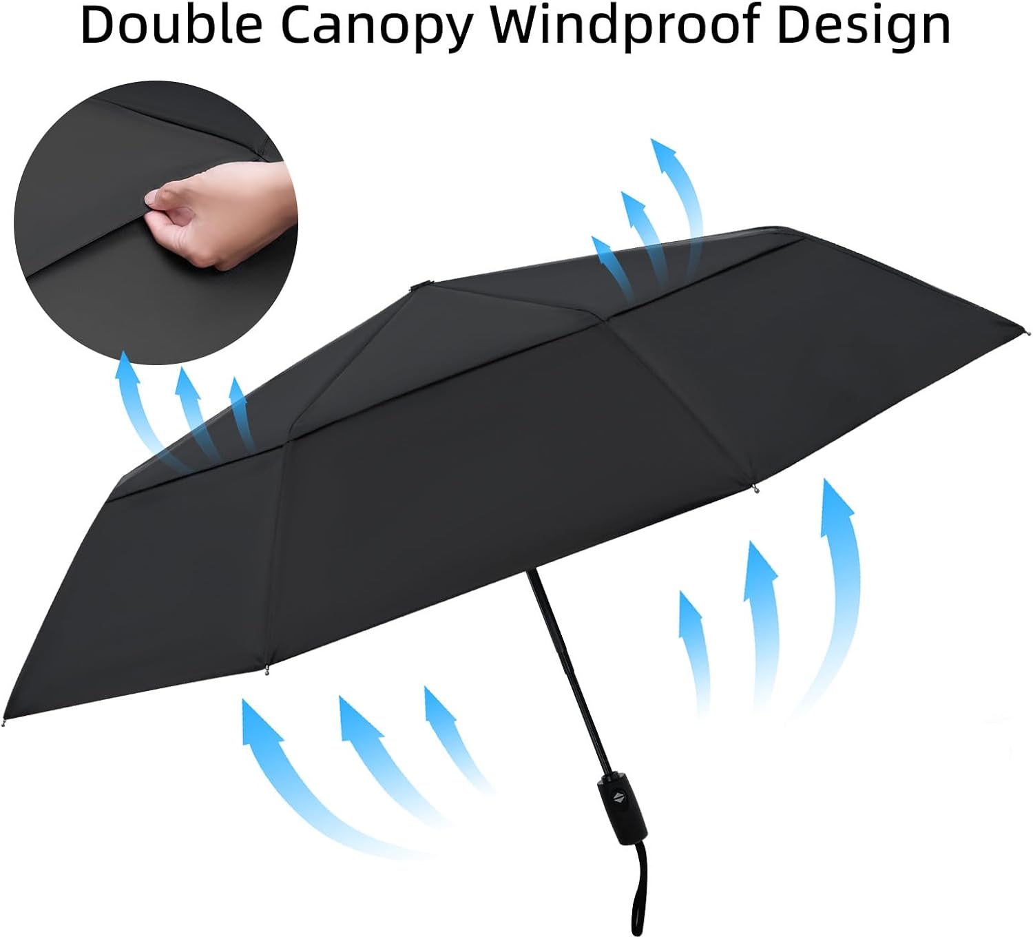 TradMall Travel Umbrella 42 Inch Auto Open Close