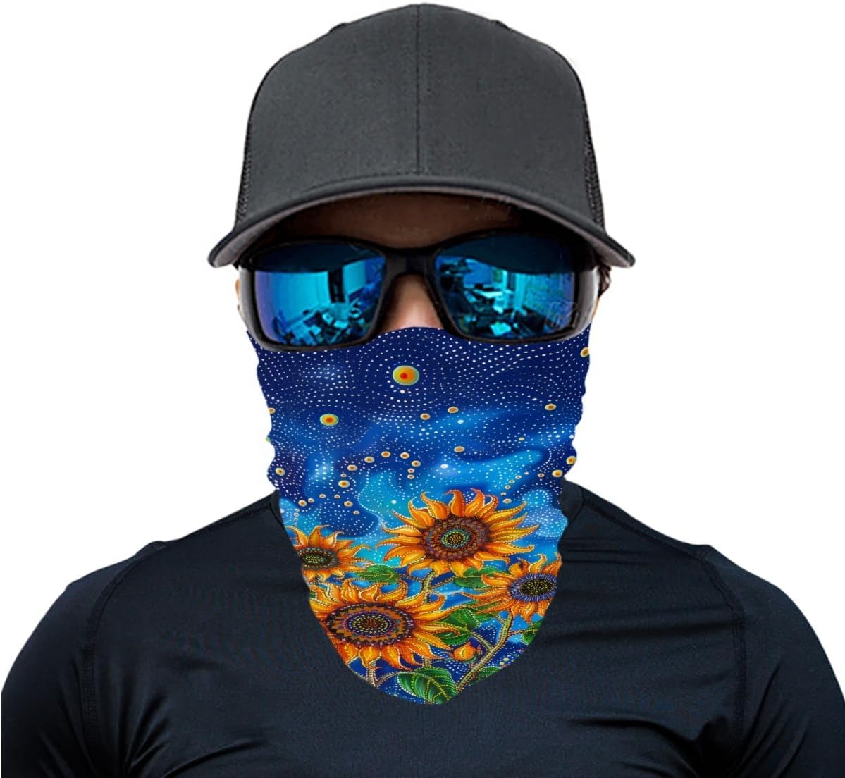 DUOLIFU 3D Print Face Mask Bandana for Men Women