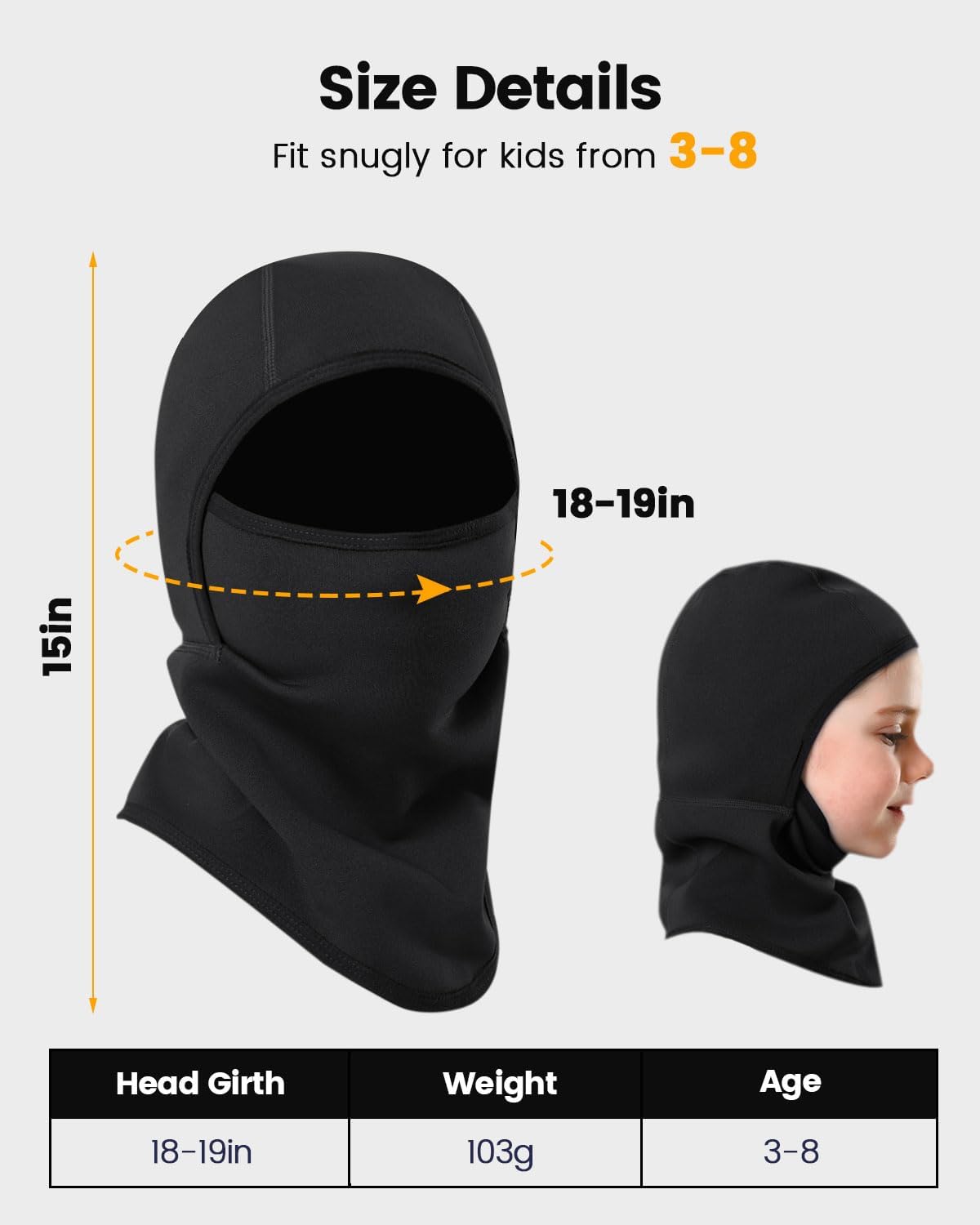 Aegend Kids Balaclava Face Mask for Winter Sports