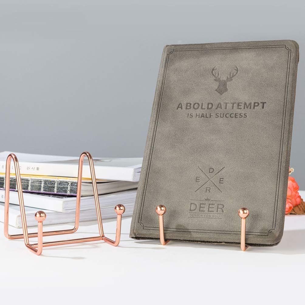 STOBOK Rose Gold Iron Photo Display Stand 1