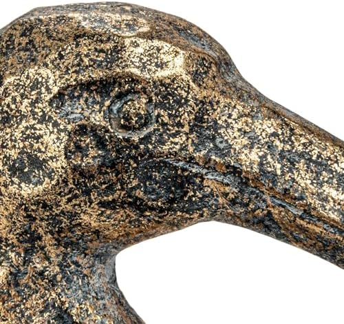 Creative Co-Op Decorative Resin Bird Taper Holder Distressed Gold