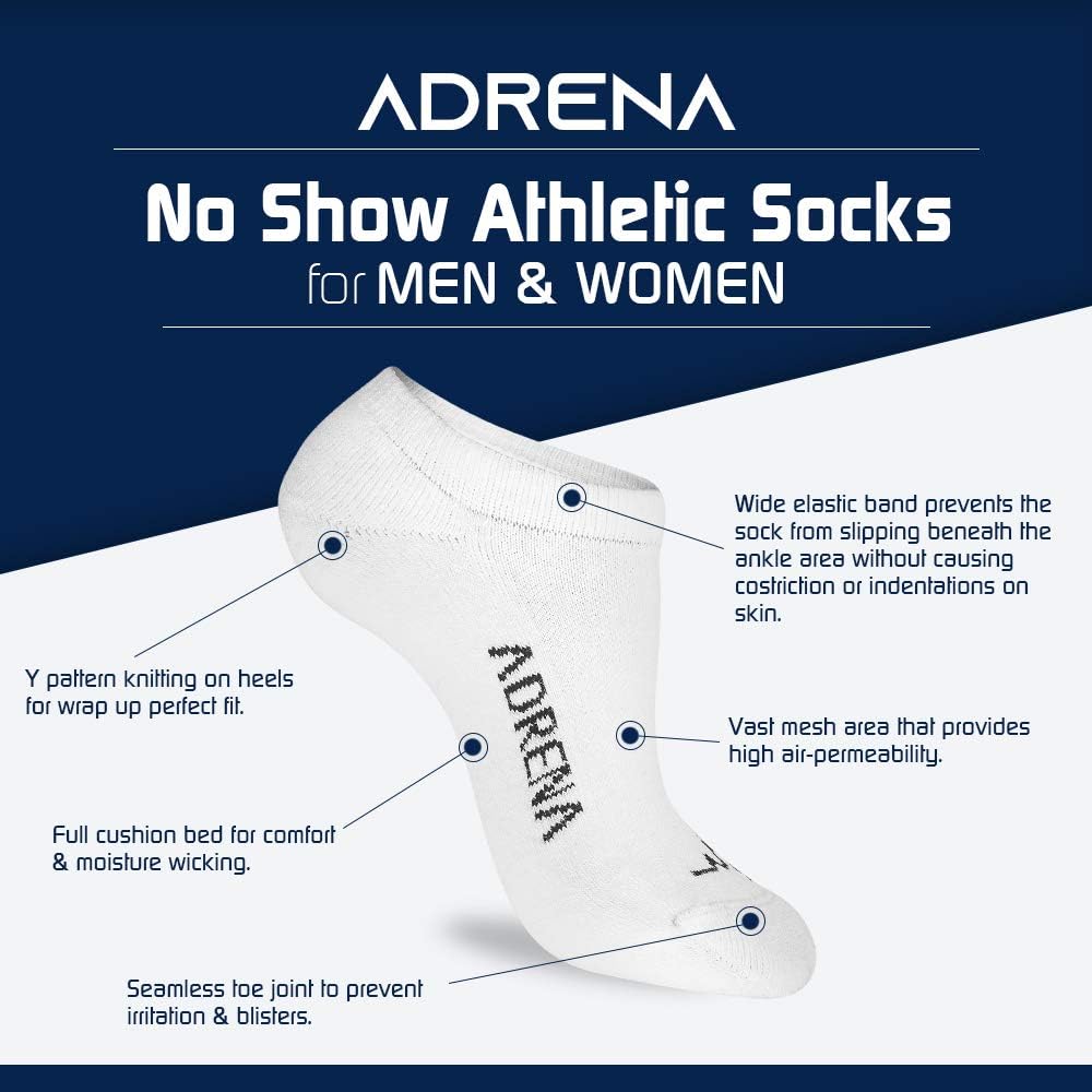 ADRENA No Show Winter Socks for Men Women 1