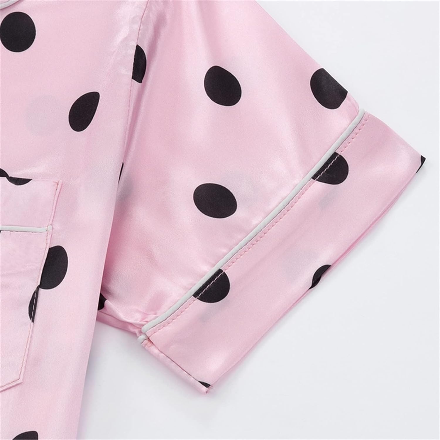 Toddler Silk Satin Pajama Set for Boys Girls Summer Sleepwear