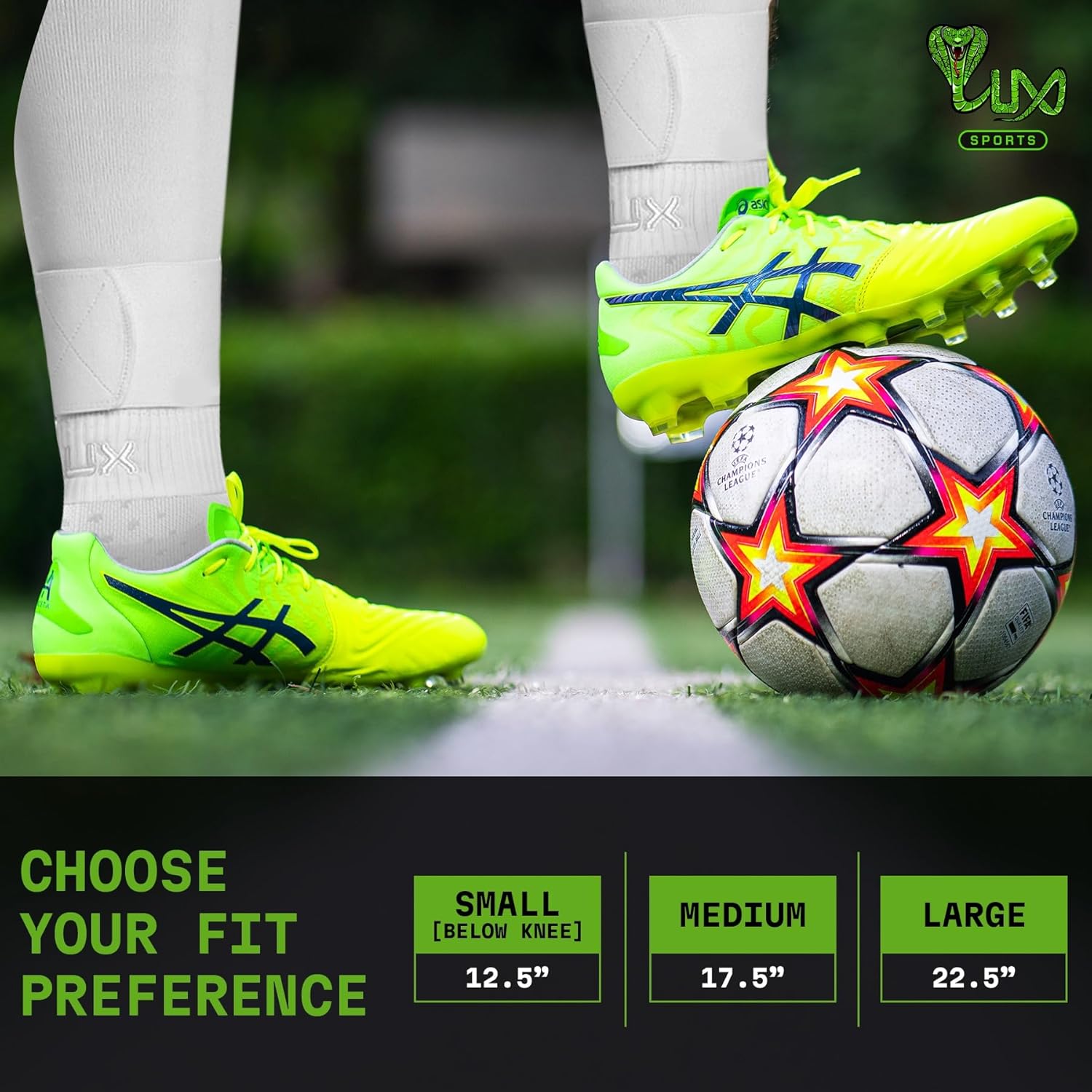 LUX Soccer Sleeves with Guard Stays for Men and Boys