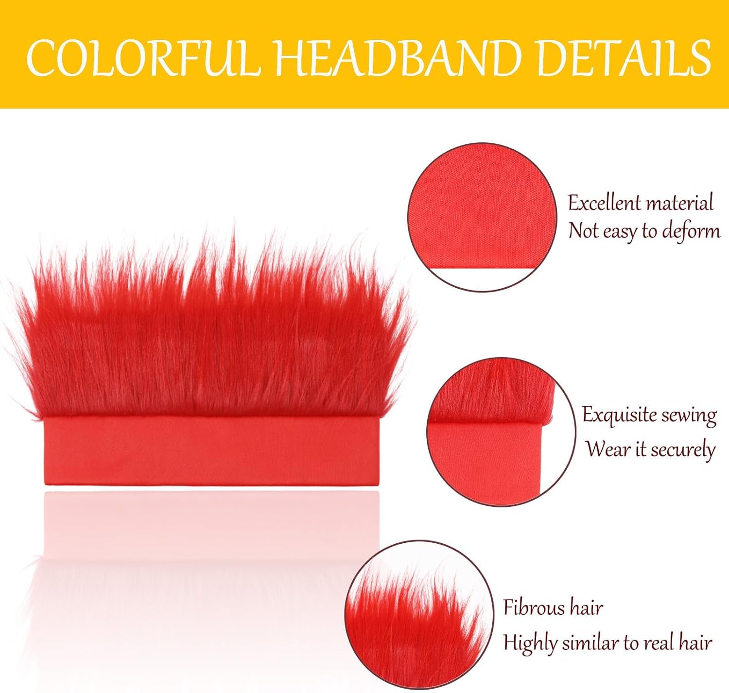 2pcs Halloween Red Headband for Costumes and Parties