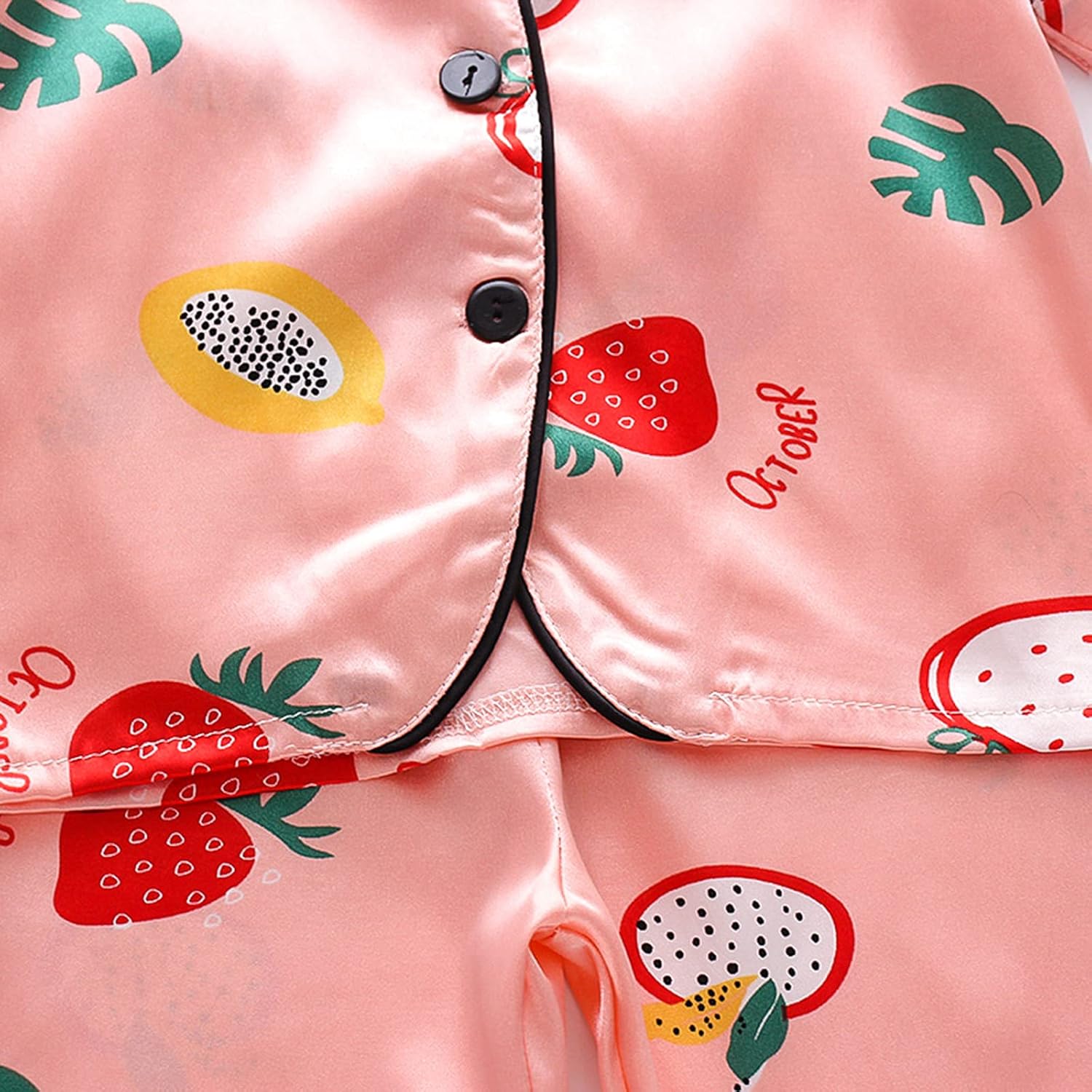Toddler Strawberry Print 2PCS Sleepwear Set