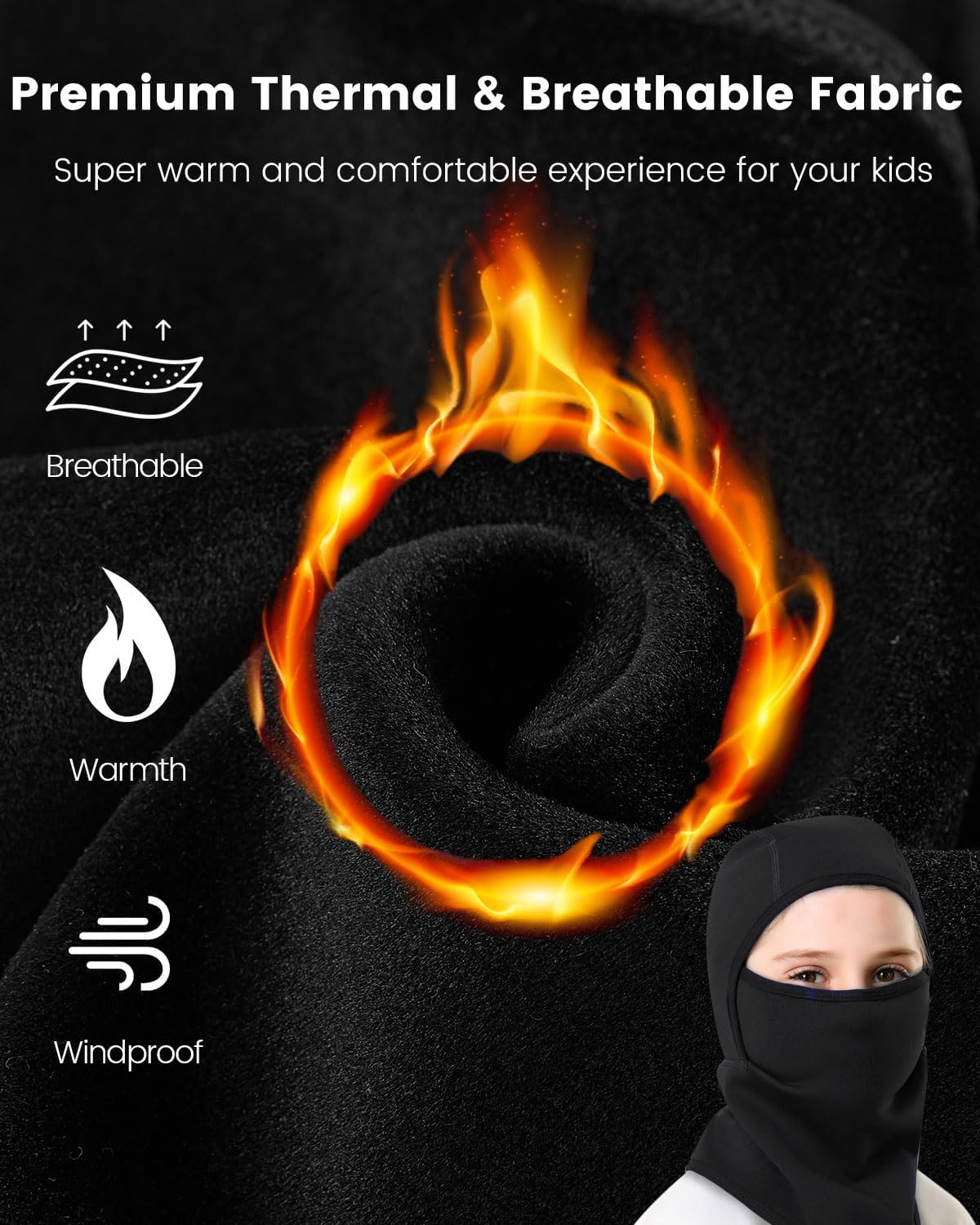 Aegend Kids Balaclava Face Mask for Winter Sports