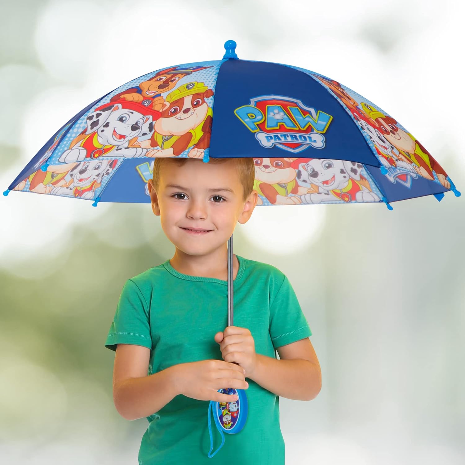 Paw Patrol Character Folding Umbrella for Kids Light Blue