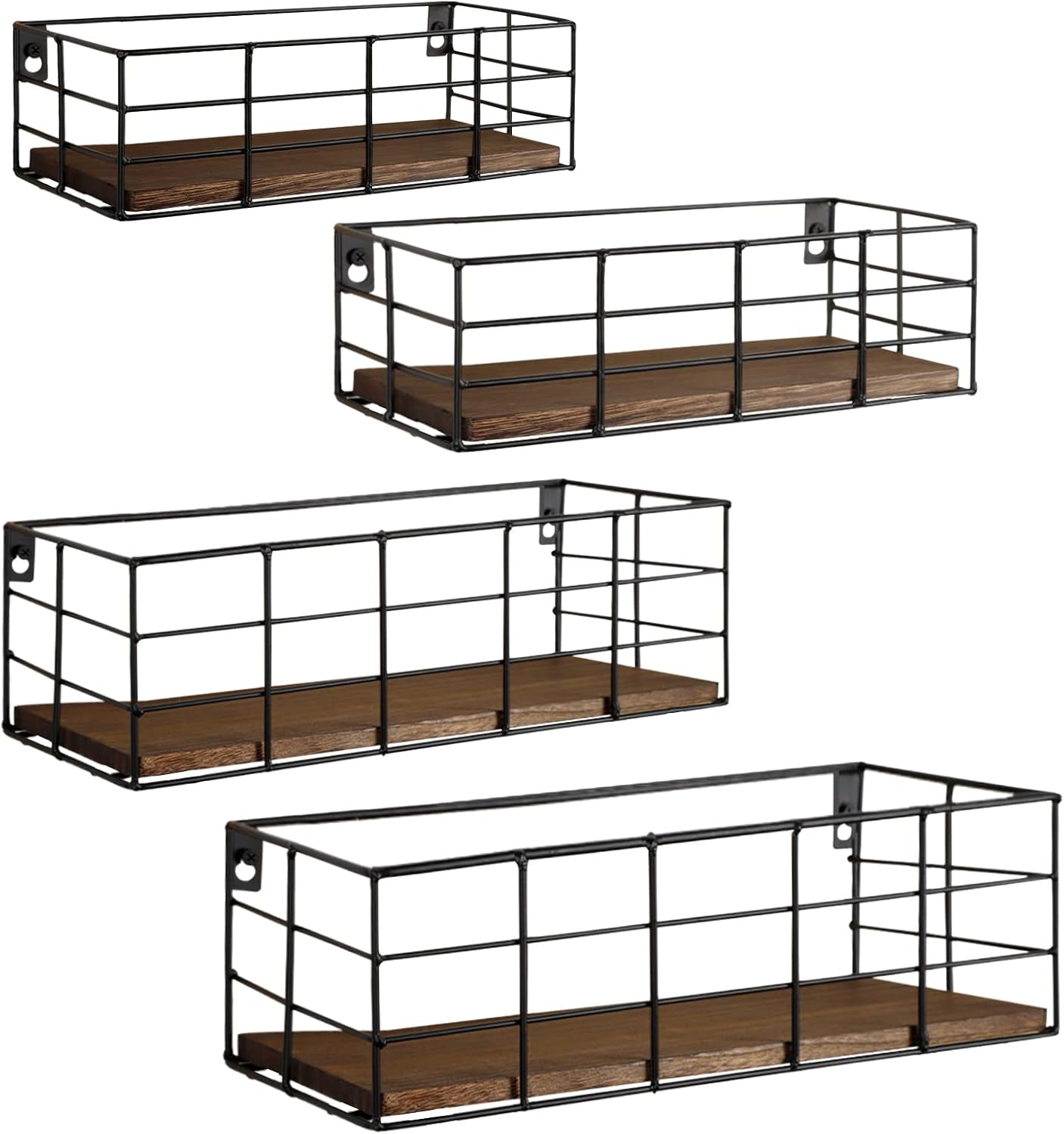 Fixwal Floating Shelves 4 Sets Wall Mounted Storage Shelves