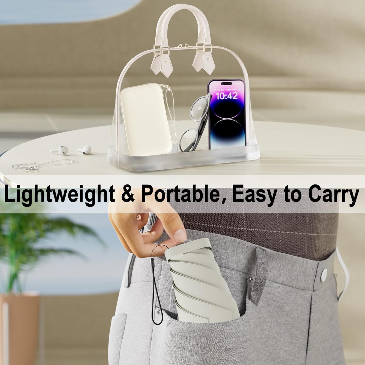Copulan Windproof Mini Travel Folding Umbrella