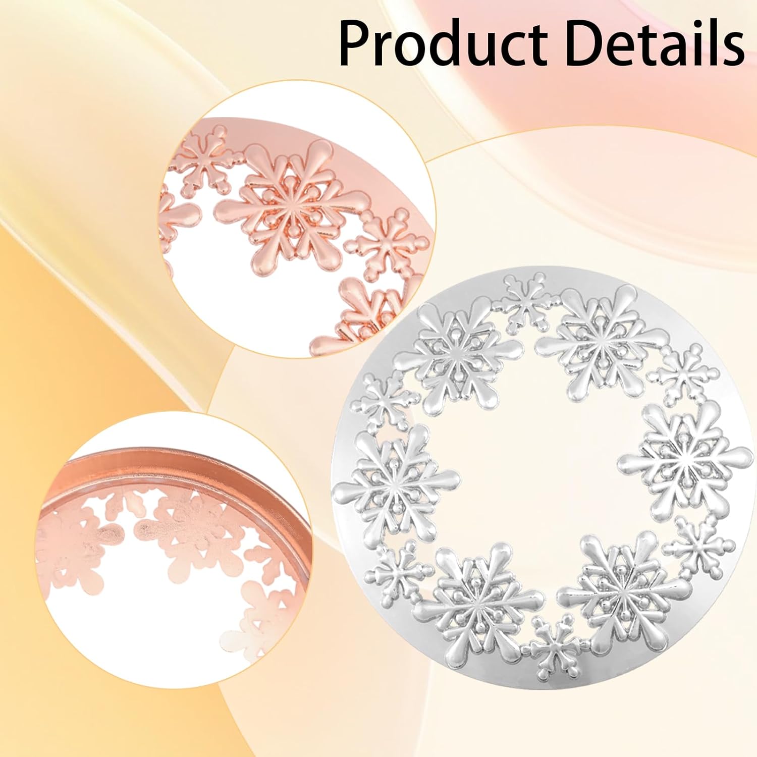 GLOBLELAND 2Pcs 3Inch Snowflake Candle Covers 1