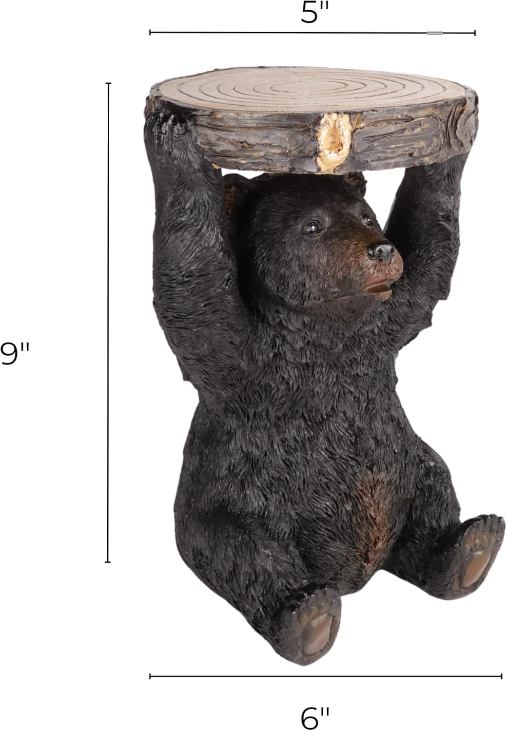Needzo Black Bear Candlestick Holder Rustic Cabin Decor 1