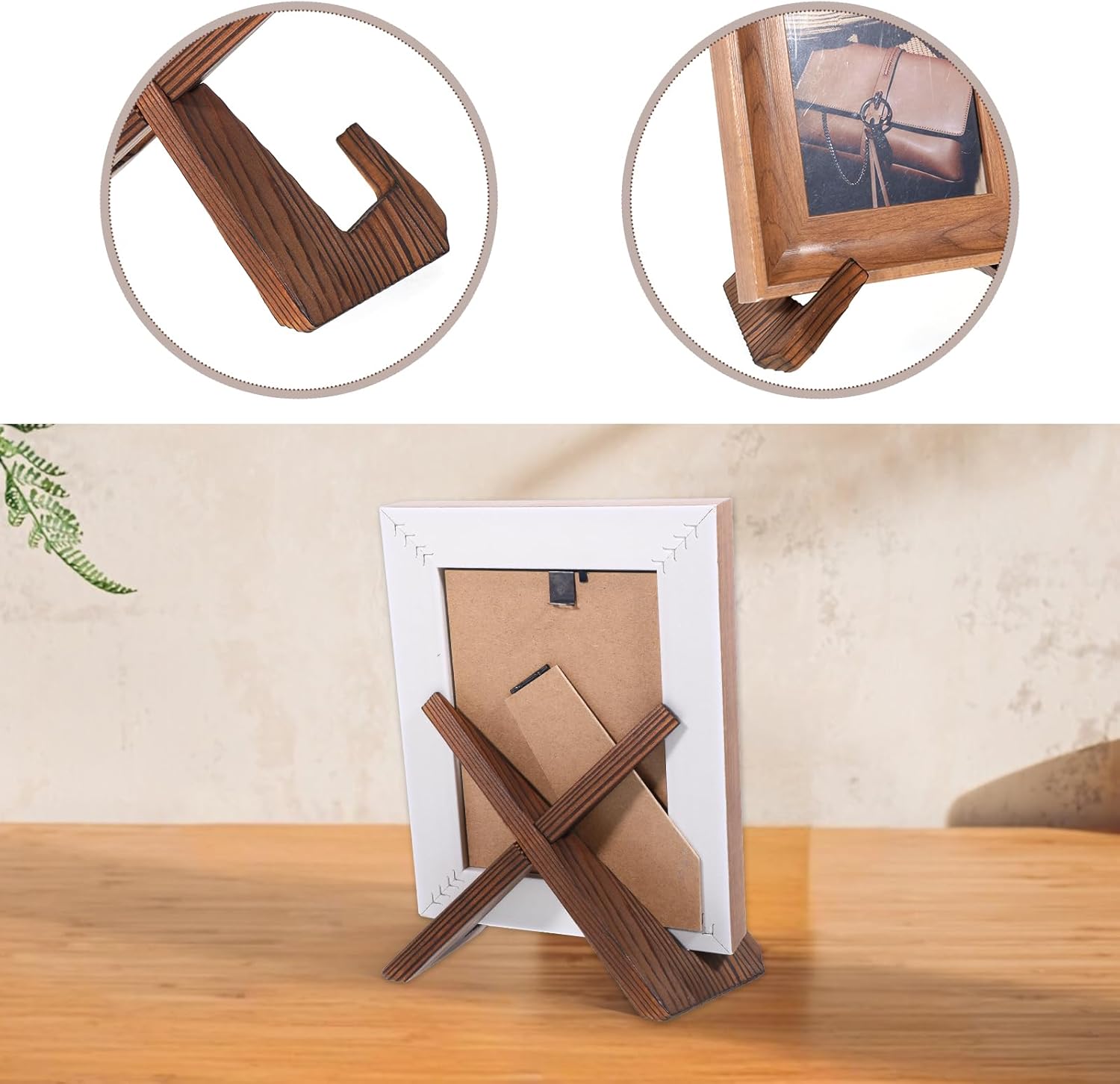 ElevateTech Wooden Plate Holder Display Stand 65 Inch