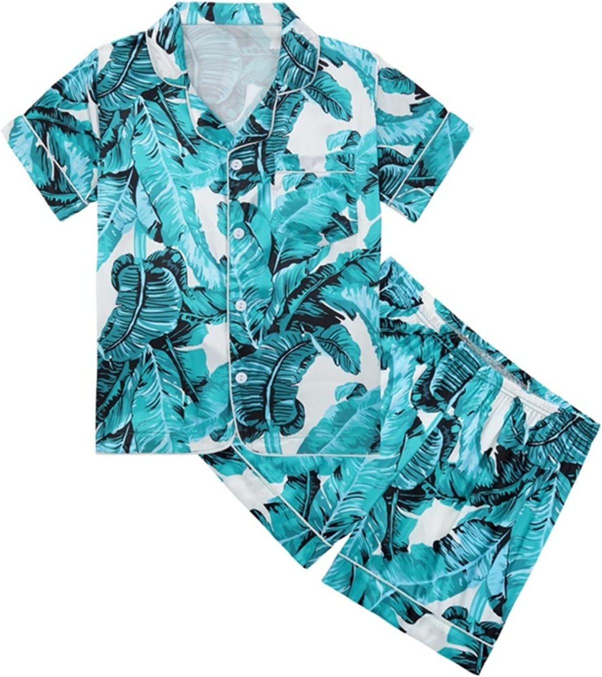 Baby Boys Girls Silk Pajamas Set with Shorts 2Pcs 1