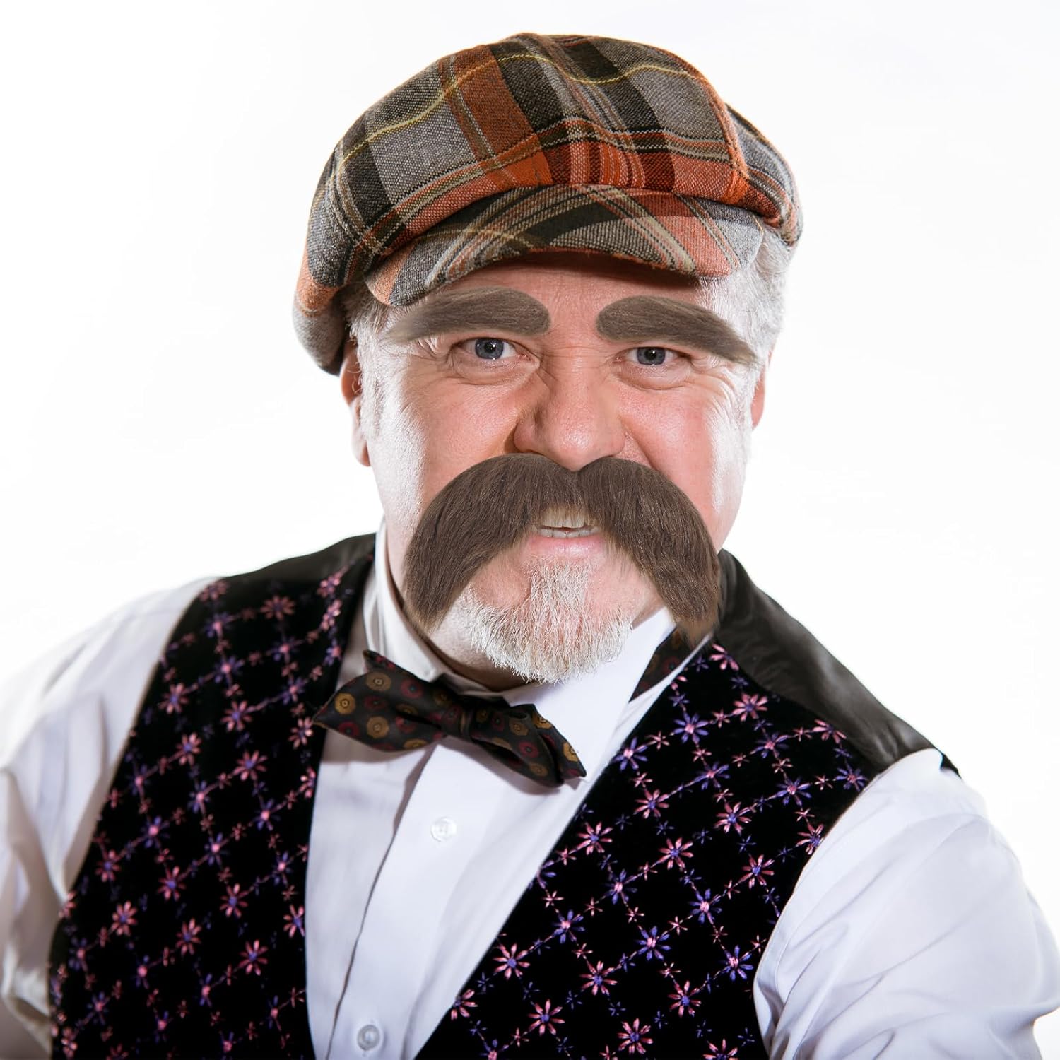 2 Sets Fake Mustache and Eyebrows for Costume