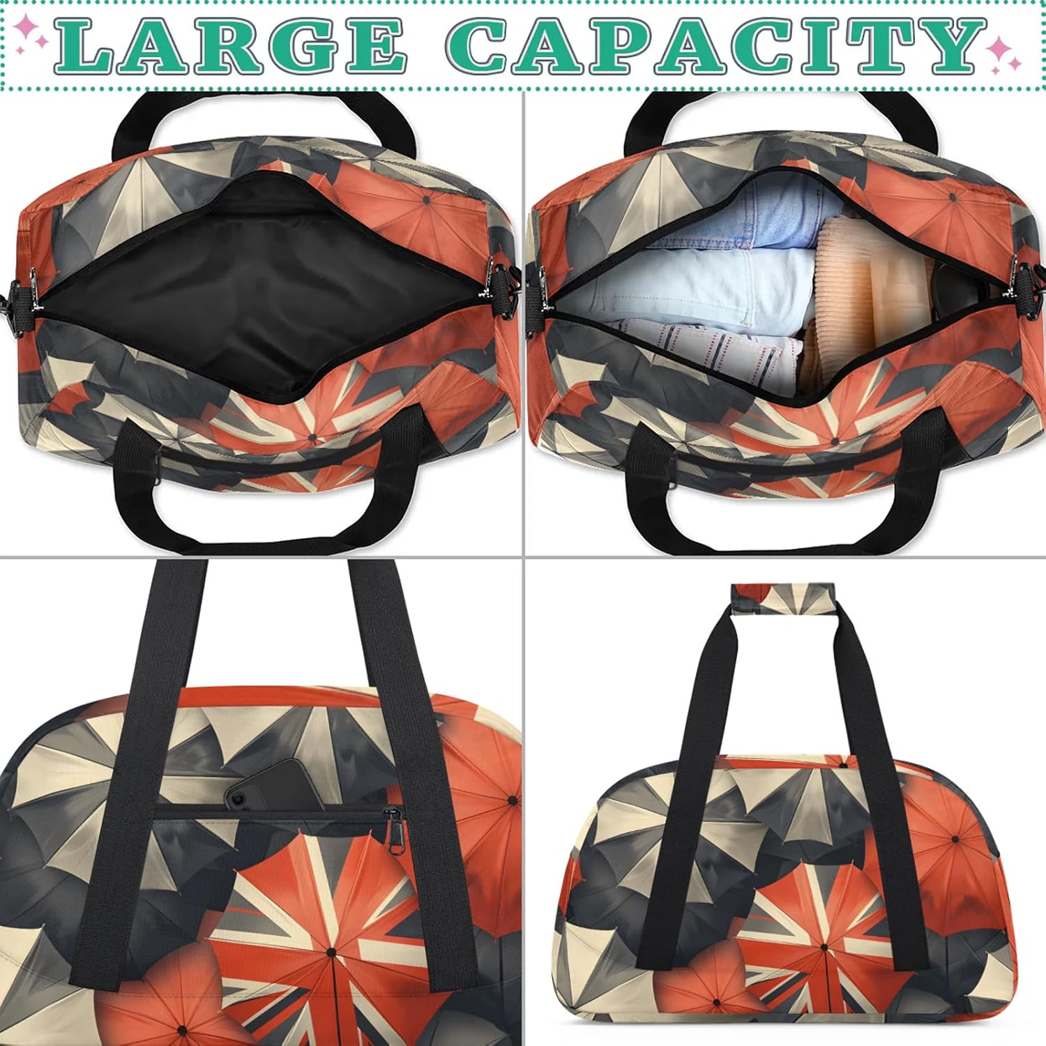 Pixframy Flag Gym Bag for Fitness Travel Sports